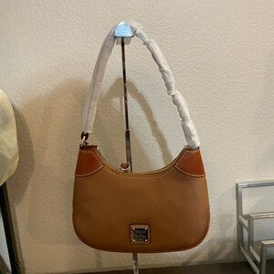 Dooney & Bourke Tan and Brown Shoulder Bag